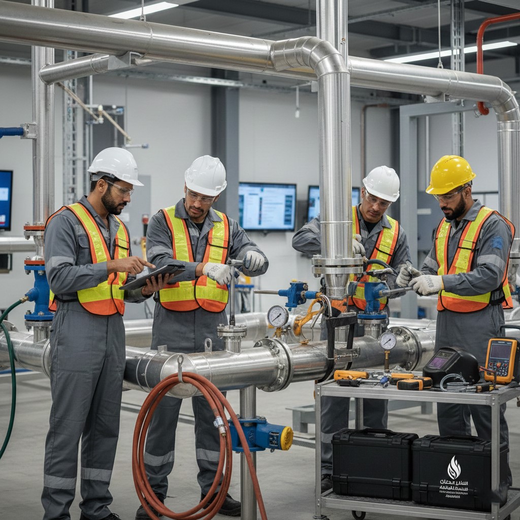 صيانة وكشف شبكات الغاز